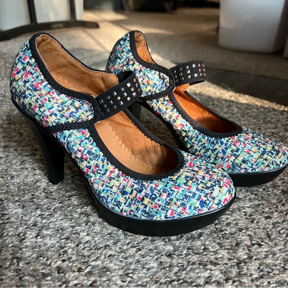 Bernie Mev 37 multicolor platform heels